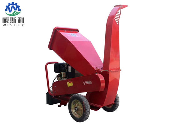 Çin 15KW Kırmızı Dizel Ahşap Parçalayıcı Mulcher, Bahçe Parçalayıcı Parçalayıcı Makinesi Tedarikçi